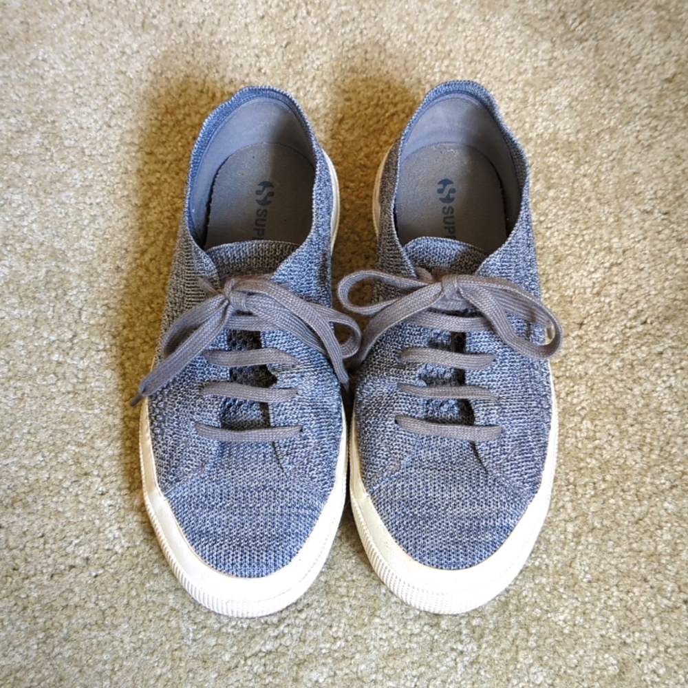 Superga gray woven sneakers